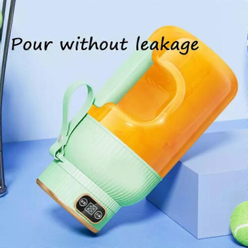 (single cup single lid, green) Multifunctional Portable Juicer Cup with Digital Display,Portable Smoothie Blend 2