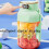 (single cup single lid, green) Multifunctional Portable Juicer Cup with Digital Display,Portable Smoothie Blend 4