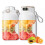 (two cups  two lids, white) Multifunctional Portable Juicer Cup with Digital Display,Portable Smoothie Blend 1