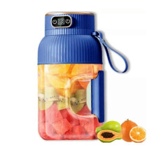 (single cup single lid, blue) Multifunctional Portable Juicer Cup with Digital Display,Portable Smoothie Blend