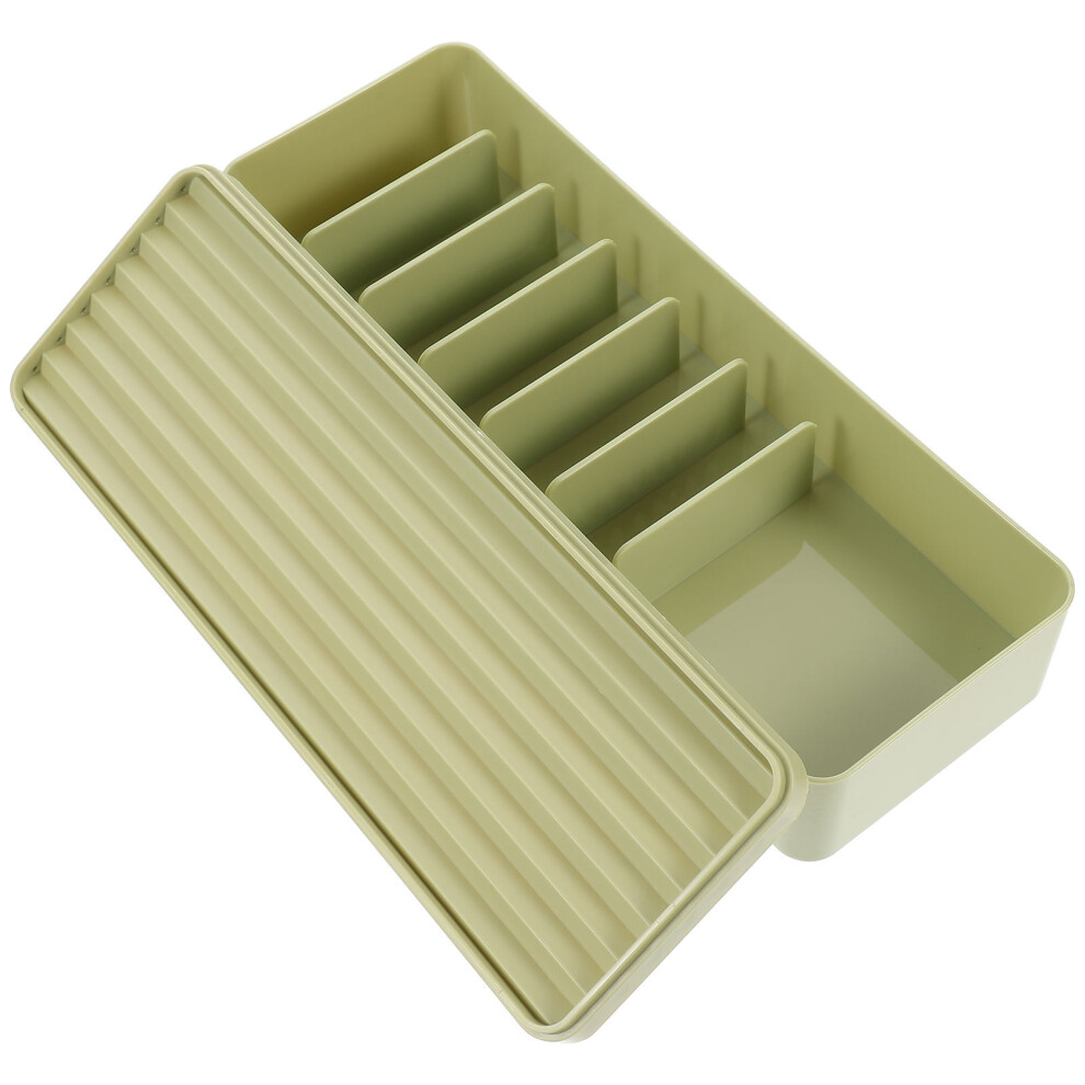 2 Pcs Cable Storage Box Multi-Grid Dust-Proof Holder With Lid 3613894285605