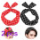 4 Pcs Women Chiffon Head Wrap Elastic Stretch Dot Hairband 1
