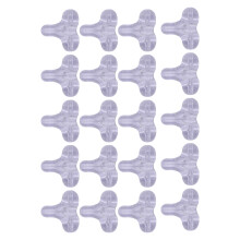 50Pcs Fishing Beads Clear Oval Double Hole-Transparent cross be