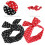4 Pcs Women Chiffon Head Wrap Elastic Stretch Dot Hairband 8
