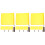 12Pcs Polyester Mini Hand Flags Yellow Parade Game Referee Flags 6