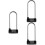 3 Count Password Portable Hinges Padlock Combination For Locker Black 6