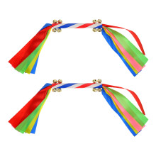 2 Pack Cheering Wands Dancing Ribbons Bells Poms Props Cheerleader