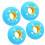 8Pcs Blue Rubber Skate Wheels Durable Roller Skates Replacement 8