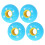 8Pcs Blue Rubber Skate Wheels Durable Roller Skates Replacement 9