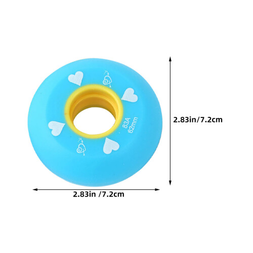 8Pcs Blue Rubber Skate Wheels Durable Roller Skates Replacement 1