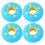 8Pcs Blue Rubber Skate Wheels Durable Roller Skates Replacement 7