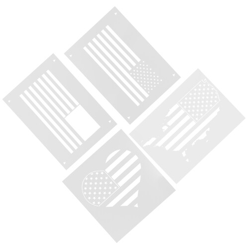 12Pcs Reusable Plastic Wall Stencils Large Pattern Decor 1