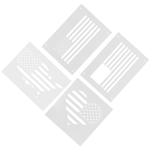 12Pcs Reusable Plastic Wall Stencils Large Pattern Decor 2