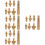 4Sets Heat Set Insert Tips Golden Nut Inserts for DIY 3D Printer 10