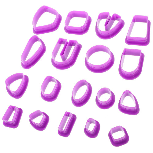 Set Of 4 Polymer Clay Beads Mini Cutters Mold Office
