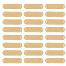 200Pcs Yellow DIY Leather Tags for Clothing Handmade Decoration Label
