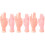 6 Pcs Manicure Practice Hand Model With Pluggable Nail Plates Rubber 4