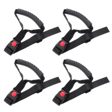 4Pcs Durable Black Car Assistance Handle Strap for Elderly Support