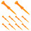 40Pcs Replacement Plastic Golf Tees Orange Durable for Indoor Outdoor 2