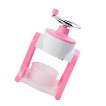 Ice Maker Snowball Machine Pink Stainless Steel Hand Crank Ice Shaver for Snow Cones and Slushies Kitchen Appliance