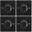4pcs Rv Low Voltage Dimmer Switch Black 7
