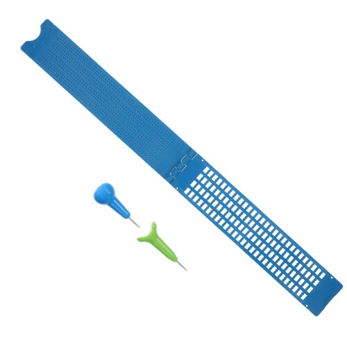 5Pcs Blue Braille Writing Kit Portable Plastic Stylus for Blind 1