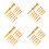 40Pcs Replacement Plastic Golf Tees Orange Durable for Indoor Outdoor 7