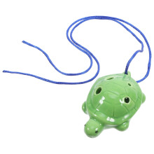 2Sets Turtle Shape Green Ocarina Flutes Portable Beginners Musical Set
