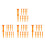 40Pcs Replacement Plastic Golf Tees Orange Durable for Indoor Outdoor 6