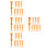 40Pcs Replacement Plastic Golf Tees Orange Durable for Indoor Outdoor 5