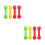 2Pcs Small Plastic Dumbbells for Children Exercise Barbells Assorted 5