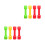 2Pcs Small Plastic Dumbbells for Children Exercise Barbells Assorted 6