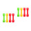 2Pcs Small Plastic Dumbbells for Children Exercise Barbells Assorted 4