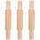 3Pcs Kids Plasticine Rolling Pin Clay Modeling Tool Wooden Roller 5