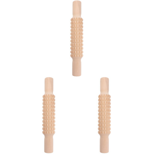 3Pcs Kids Plasticine Rolling Pin Clay Modeling Tool Wooden Roller 2