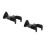 2Sets Black Guitar Display Rack Wall Mount Plastic Metal 7