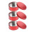 6Pcs Versatile Red Round Tin Storage Boxes for Candy Cookies Snacks 2