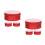 6Pcs Versatile Red Round Tin Storage Boxes for Candy Cookies Snacks 6