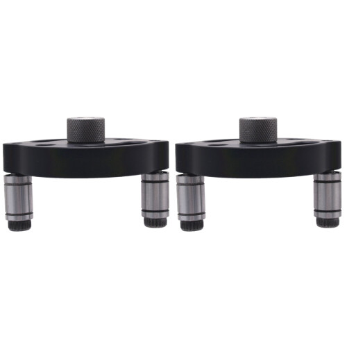 2Sets Straight Hole Drill Locator Durable Woodworking Positioner Black 2