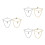 6 Pcs Tie Chain For Men: Cross Necktie Accessories Metal Clip 7