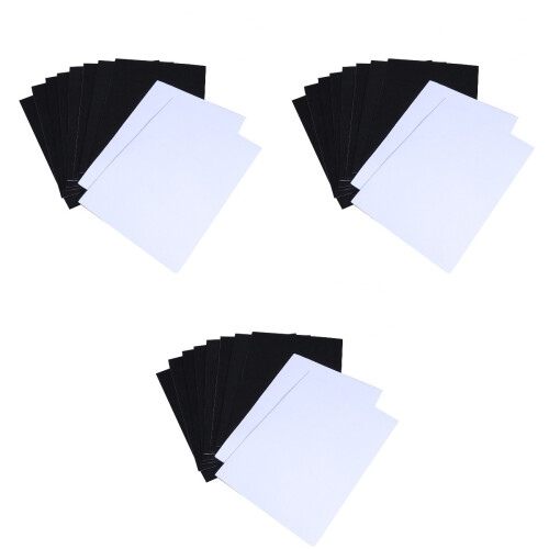 30 Sheets Blank Kraft Paper Self-Adhesive Felt For Craft Black 2