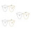 6 Pcs Tie Chain For Men: Cross Necktie Accessories Metal Clip 9