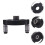 2Sets Straight Hole Drill Locator Durable Woodworking Positioner Black 11