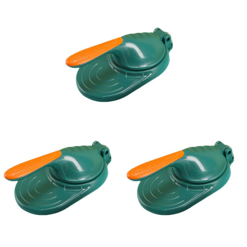 3St Donkergroene Plastic Dumpling Pers Voor Makkelijk Deegvormen 1