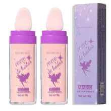 Highlighter Stick Set with Fairy Pink Shimmer Powder, Buildable Glow for Face Body Lips