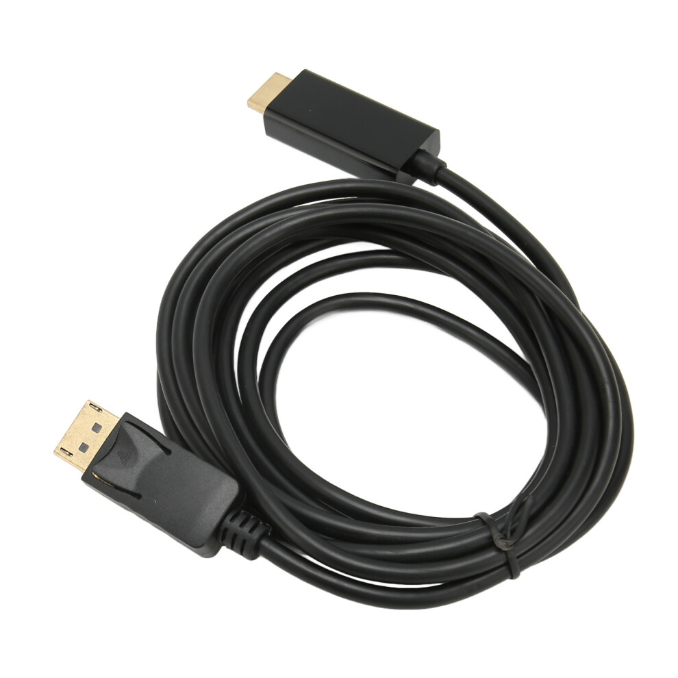 Displayport To Hdmi Cable 4K 9.8Ft Unidirectional For Pc Tv Black 3171380912553
