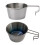 Camping Bowl 200ml Outdoor Cookware-Titanium plated mode 2