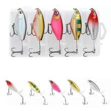 (5pcs in color d12g9cm) Propeller Surface Lure Bionic Fish Hook, Topwater Fishing Lures