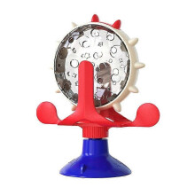 (red) Lallypet,Lallypet Food Spinning Windmill,360 Rotating Windmill Suction Cup Toys