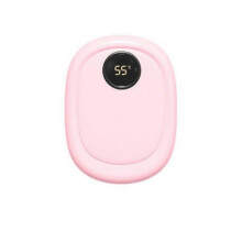 (Pink adapter) Smart Thermostatic Heated Fingerless Gloves Portable Heating with DigitalDisplay